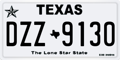 TX license plate DZZ9130