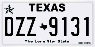 TX license plate DZZ9131