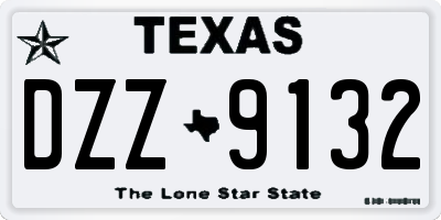 TX license plate DZZ9132