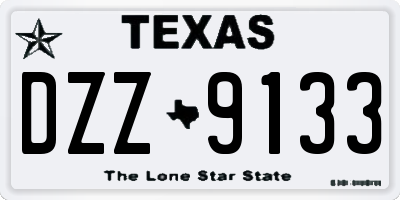 TX license plate DZZ9133