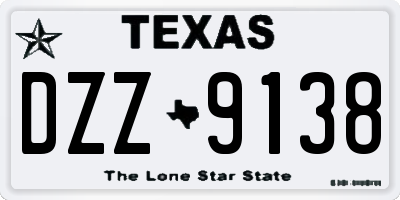 TX license plate DZZ9138