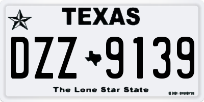 TX license plate DZZ9139