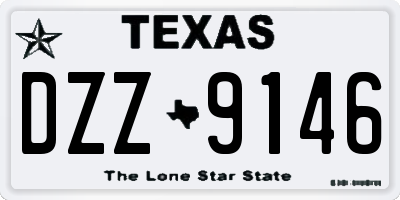 TX license plate DZZ9146