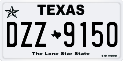 TX license plate DZZ9150