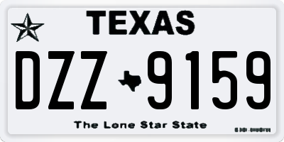 TX license plate DZZ9159