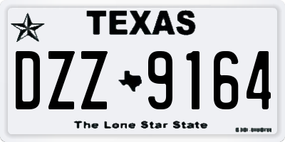 TX license plate DZZ9164