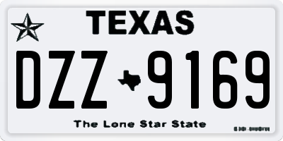 TX license plate DZZ9169