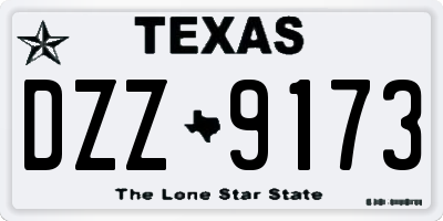 TX license plate DZZ9173