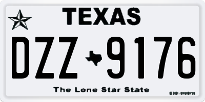 TX license plate DZZ9176