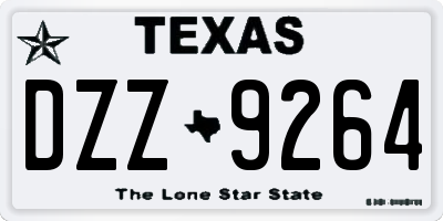 TX license plate DZZ9264