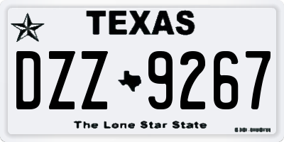 TX license plate DZZ9267