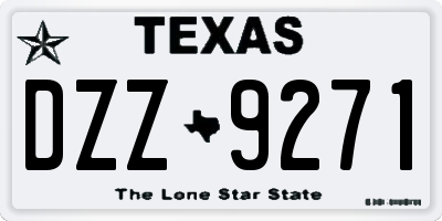 TX license plate DZZ9271