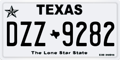 TX license plate DZZ9282