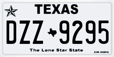 TX license plate DZZ9295