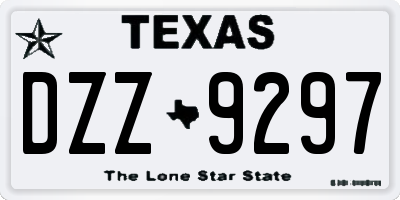 TX license plate DZZ9297