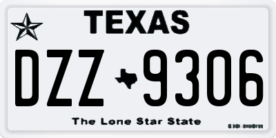 TX license plate DZZ9306