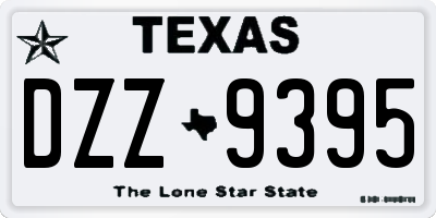 TX license plate DZZ9395