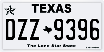 TX license plate DZZ9396