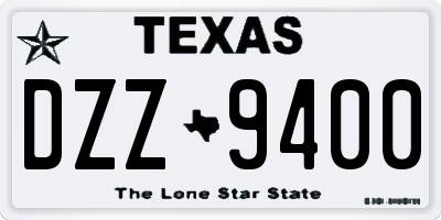 TX license plate DZZ9400
