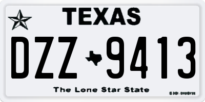 TX license plate DZZ9413