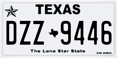 TX license plate DZZ9446