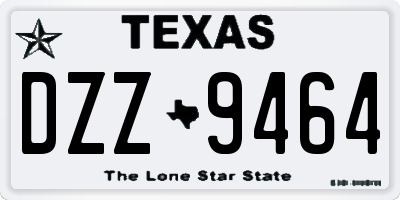 TX license plate DZZ9464