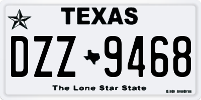 TX license plate DZZ9468