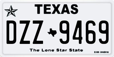 TX license plate DZZ9469