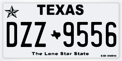TX license plate DZZ9556
