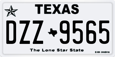 TX license plate DZZ9565