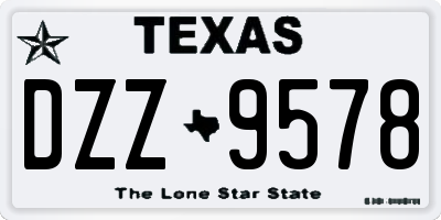 TX license plate DZZ9578
