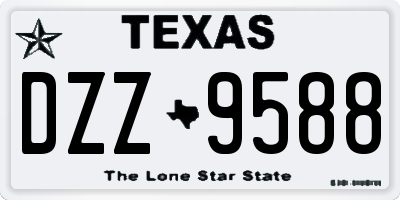 TX license plate DZZ9588