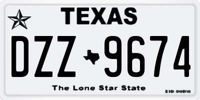 TX license plate DZZ9674