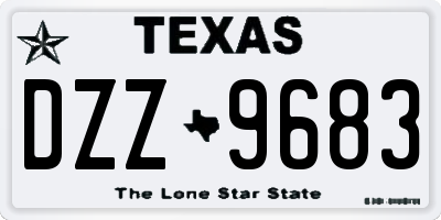 TX license plate DZZ9683