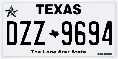 TX license plate DZZ9694