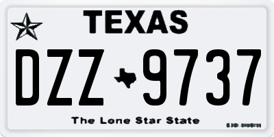 TX license plate DZZ9737