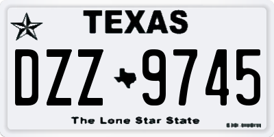 TX license plate DZZ9745