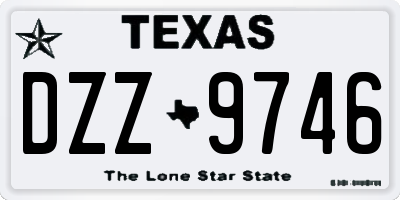 TX license plate DZZ9746