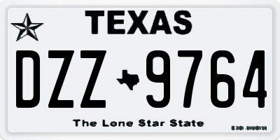 TX license plate DZZ9764