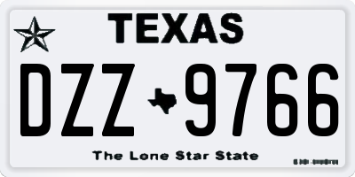 TX license plate DZZ9766