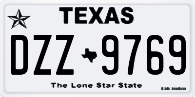 TX license plate DZZ9769