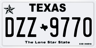 TX license plate DZZ9770