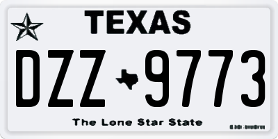 TX license plate DZZ9773