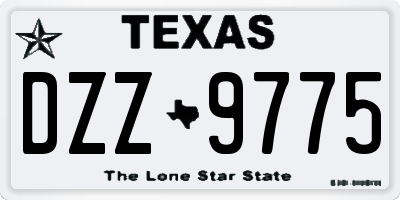 TX license plate DZZ9775