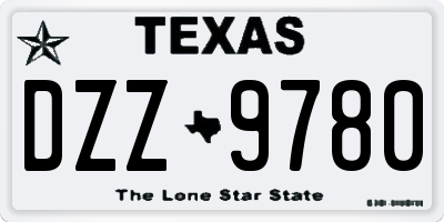 TX license plate DZZ9780