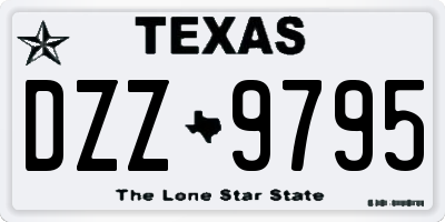 TX license plate DZZ9795