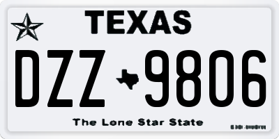 TX license plate DZZ9806