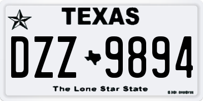 TX license plate DZZ9894