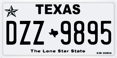 TX license plate DZZ9895