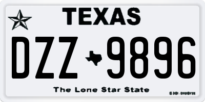 TX license plate DZZ9896